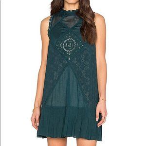 Free People Angel Lace Dress, XS, Green